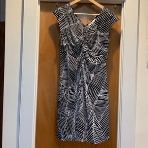 Black & white patterned London Times dress - 10